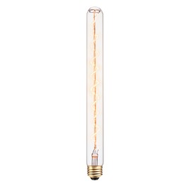 GLOBE Electric 83006 Oversized Vintage Edison Tube 60W Clear Glass Dimmable Incandescent Light Bulb, E26 Base, 220 Lumens,83006
