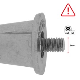 55 Sport Aluminium Replacement Rugby Studs - 12 Pack (18mm) - Silver