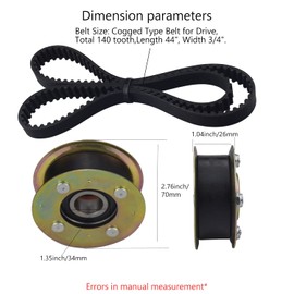 131-4529 125-2532 Pulley Kit/120-3335 Belt-Synchronous Compatible with Toro 30" Deck Mower, Fits Models 131-4509 131-4506 125-2532 265-610 1203335 20199 20200 20976
