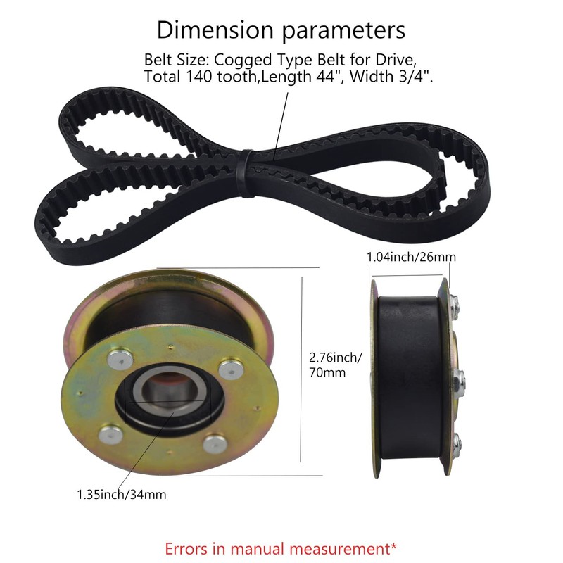 131-4529 125-2532 Pulley Kit/120-3335 Belt-Synchronous Compatible with Toro 30" Deck