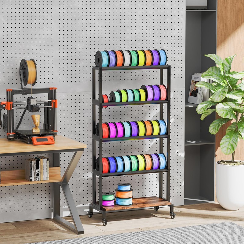 3D Printer Filament Storage Rack, 5-Tier 3D Printing Filament Metal