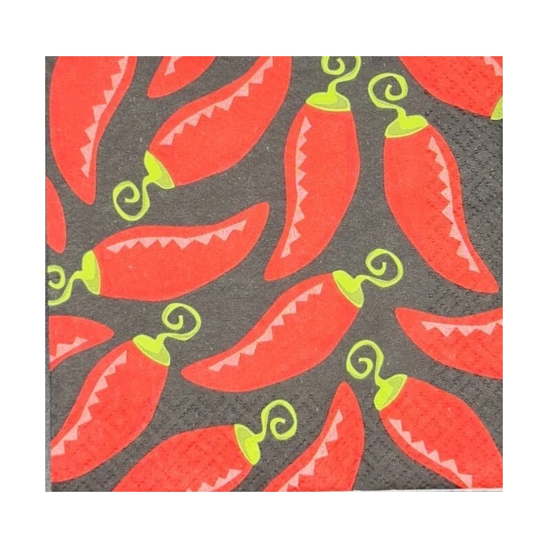 TWO Individual Napkins Chile Paper Cocktail for Decoupage (812)