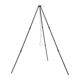 Gatuida Portable Camping Tripod Grill Rack Lightweight Cooking Stand for Outdoor BBQ Hiking Picnic Supplies Black