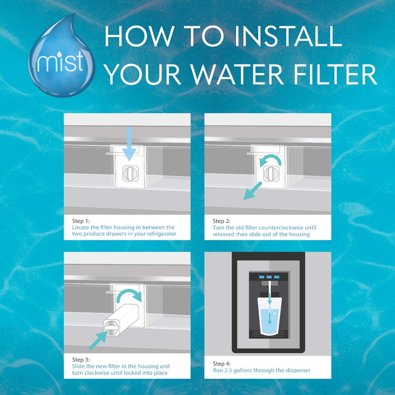 Mist DA97-17376B Replacement Compatible with: HAF-QIN, RF23M8070SR, HAF-QIN/EXP, DA97-08006C Refrigerator