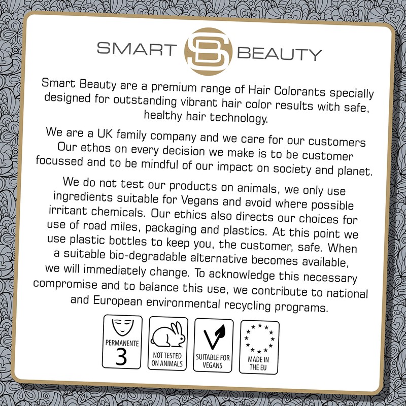 Smart Beauty | Metallic Silver Permanent Hair Dye |Professional Salon