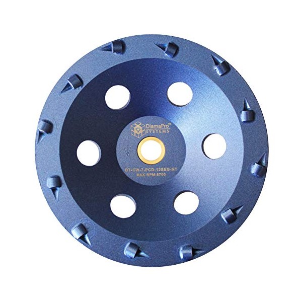 DiamaPro Systems DT-CW-7-PCD-12SEG-NT Non Threaded 7 Inch 12 Segment 1/4