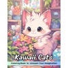  Kawaii Cats Coloring Book: Kawaii Cats Coloring Page, Adorable