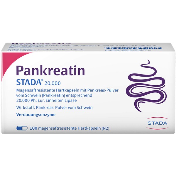 Pankreatin STADA 20.000 magensaftresistente Hartkapseln, 100 St. Kapseln
