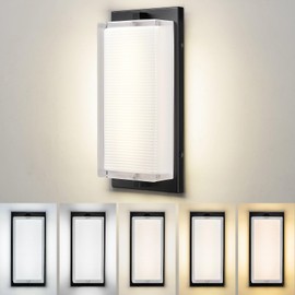 zeyu Modern Wall Light LED Indoor, 12 Inch Dimmable Sconces Wall Lighting for bedroom, Dimmable 5CCT Adjustable, Black Finish with Clear Glass Shade, ZTH88B LED BK