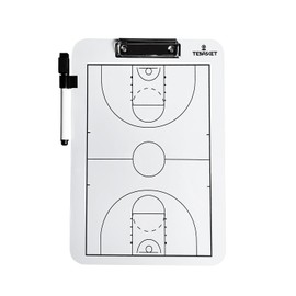 TEBASKET Lavagna da allenatore da pallacanestro, lavagna tattica professionale, doppio lato bianco e nero, strumento essenziale per strategie e pianificazione del gioco