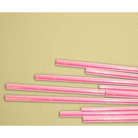 Pomp Pink Iridescent 100% Biodegradable Decorative Paper Straws (100 Count) | Long Lasting Premium Quality & Eco-Friendly Standard Size Drinking Straws | The Perfect Finishing Touch For Any Occasion