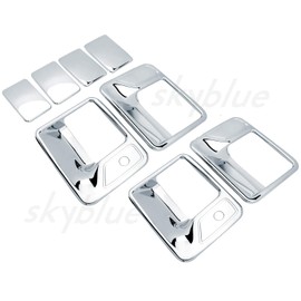 Chrome Door Handle Cover 4D W/Passenger Keyhole for 99-16 Ford F250/F350 Superduty / 00-05 Excursion