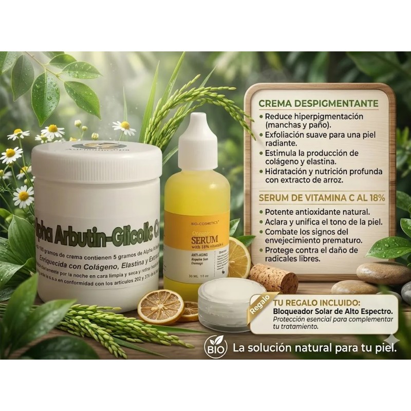 Crema Aclarante Desmanchadora Pack Productos