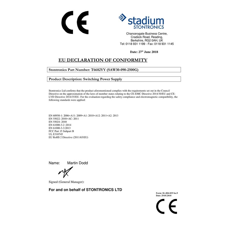 9 V Charger for Korg PitchBlack Pro Rackmount Tuner/Receiver –