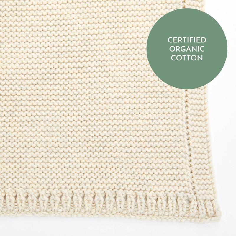 The Little Green Sheep Knitted Cellular Baby Blanket - 75