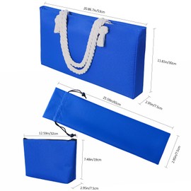 My Mahjong Trove Mahjong Bag, American Mahjong Tiles Bag and Racks & Pushers Drawstring Bags (Blue)