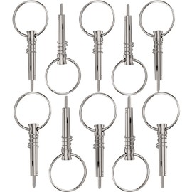 Boat Pins Quick Release Pin 1/4" x 1" w/Drop Cam & Spring with Pull Ring Bimini Top Pin Stainless Steel 10 Pack