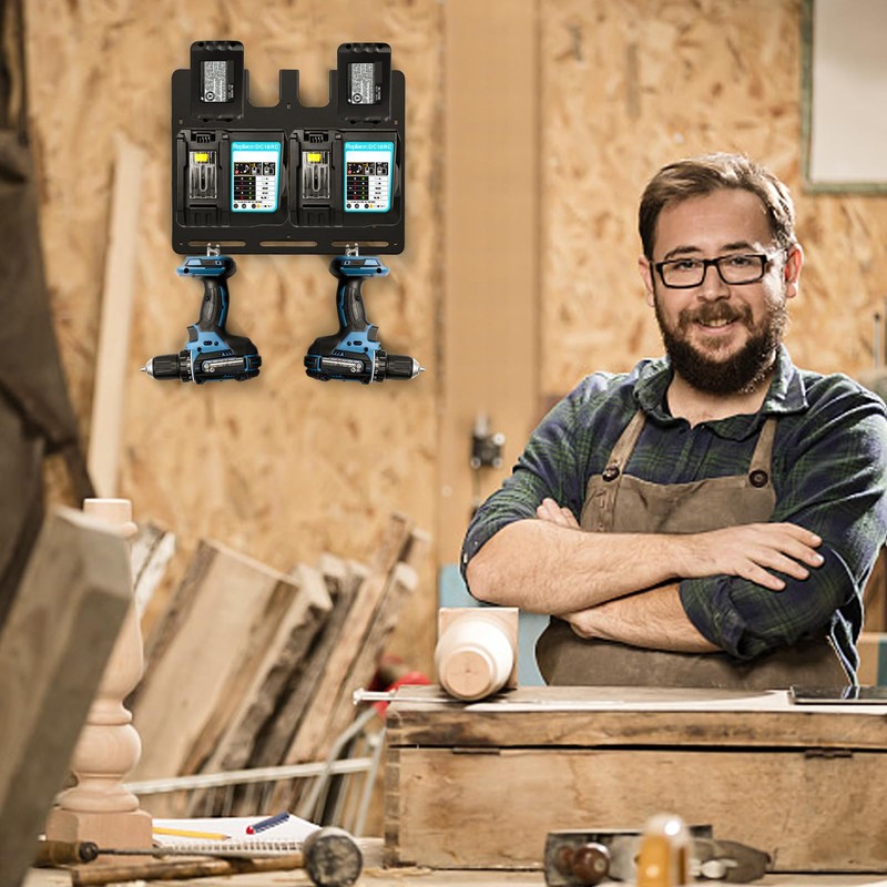 Riuog Wall Mount for Makita Battery Holders and Chargers Wall