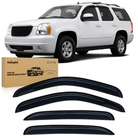 Nilight Window Rain Guards for Chevy Tahoe/GMC Yukon 2007 2008 2009 2010 2011 2012 2013 2014, Out-Channel Window Visors Vent Wind Deflectors-4PCS