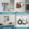 TAILI Black Bathroom Suction Hooks with Vacuum Suction Cups- No