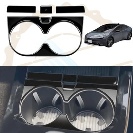 DodoxDIY Compatible New Prius 60 Series Accessories Center Console Cup Holder Panel Cover Dress Up Custom Interior Parts Piano Black