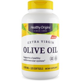 Healthy Origins Healthy Origins Olive Oil, 1250 mg - Heart Health Supplement with Organic Cold-Pressed Extra Virgin Olive Oil - Gluten-Free Supplements for Men & Women - 120 Softgels