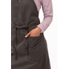 Chef Works ABAQ054-PEW-0 Dorset Antique Bib Apron Pewter, Brown