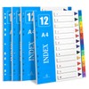 A4 File Dividers 4Pcs, Ancable Plastic A4 File Dividers for