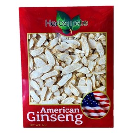 Hand-Selected A Grade American Ginseng Slice Small Size (4 Oz. Box)