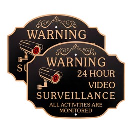 This Property Has Video Surveillance Sign, Rust Free Aluminum, Fade Resistant and Weather Resistant 2 Pack