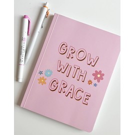 Callie Danielle Grow With Grace Soft Flex Perfect Bound Journal for Women, 6x8 Inches Notebook Journal for Note Taking, Cute Travel Journals for Writing, 192 Lined Pages with Ribbon Page Marker