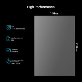ELEGOO Película original de lanzamiento FEP de 3 pcs para impresora 3D de Mars 4/ Mars 5/ Mars 5 Ultra Impresora 3D de Resina con 95% de transmisión de luz, 206 x 146 mm, 0,15 mm de grosor