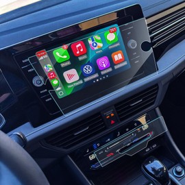 LANTU Car Screen Protector for Volkswagen Jetta 2025 S/SE/SEL/R-Line Accessories Navigation& AC Touchscreen Protector Film Tempered Glass HD Clear Anti-Glare 8''