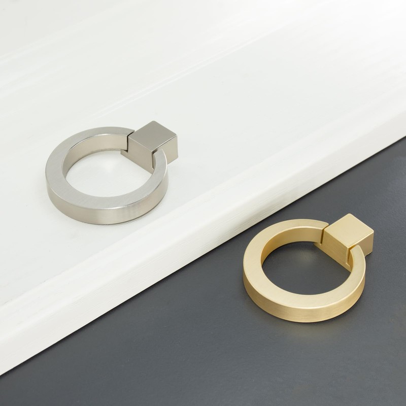 IAFVKAI 4 Pack Cabinet Knobs Zinc Alloy Drawer Pull Ring