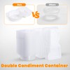Huakaile 10 PCS Double Compartment Condiment Containers, Portion Cups with