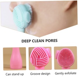Healeved Sets Self-standing Face Washing Brush Exfoliating Grooves Deep for Beauty Routine and Skin Care Pcs