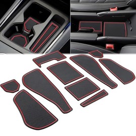 Auovo - Tapetes antipolvo para puerta para Volkswagen VW Tiguan 2025 2026, accesorios para portavasos de coche, consola central, revestimiento interior de compartimento de puerta, juego de 10 piezas
