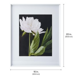 Mikasa Metal Portrait Frame, Displays 11x14 Photo with Mat, 16x20 without Mat, Silver