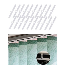 20PCS Blind Slat Top Hangers 127MM / 5INCH Vertical Blind Top Hangers Double Hole Window Slat Holder Vertical Blind Accessories Top Holders Spares (White) (127MM)