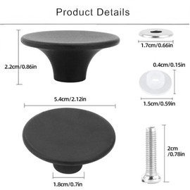 1 Set Universal Cooker Knobs – Stainless Steel Saucepan Lid Knobs with Screws – Non-Slip Pan Lid Handle – Ideal Replacement for Pot Lids & Slow Cookers (Black)
