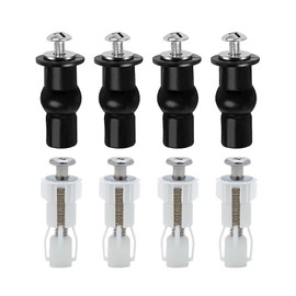 Bamyli Pack of 8 Toilet Seat Attachments, Universal Toilet Seat Screws, Toilet Seat Fixed Screw for Blind Holes in Toilet Lid