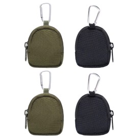 4 Pieces Pet Snack Bag, Hands-Free Dog Walking Bag, Portable Pet Snack Bag, Outdoor Multi-Function Training Bag (Black, Military Green).