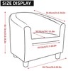 Topchances 2 Pieces Tub Club Chair Covers,High Stretch Armchair Sofa