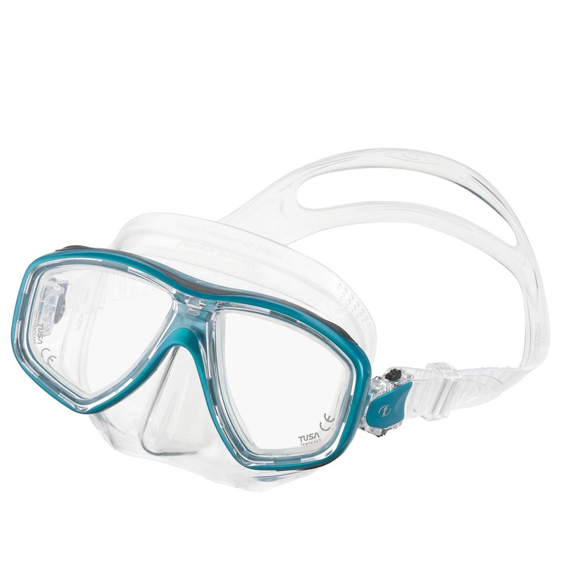 Tusa M-212 Ceos Clear Skirt Scuba Diving Mask - Fish
