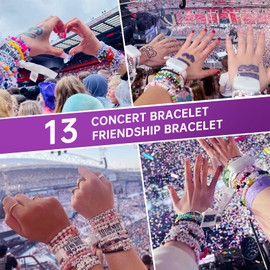 Redtwo 1490 Pcs Letter Beads Kit, 6 Styles of Colorful Alphabet Beads, Number Beads Heart Beads and a Roll of Elastic String for DIY Jewelry and Bracelet Making