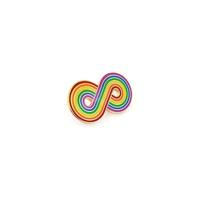 Pinsanity Infinity Rainbow Enamel Lapel Pin