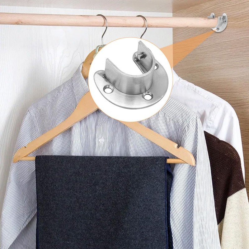 ASISUN 2 Pcs Oval Clothes Rail Rack Rack Rack Holder