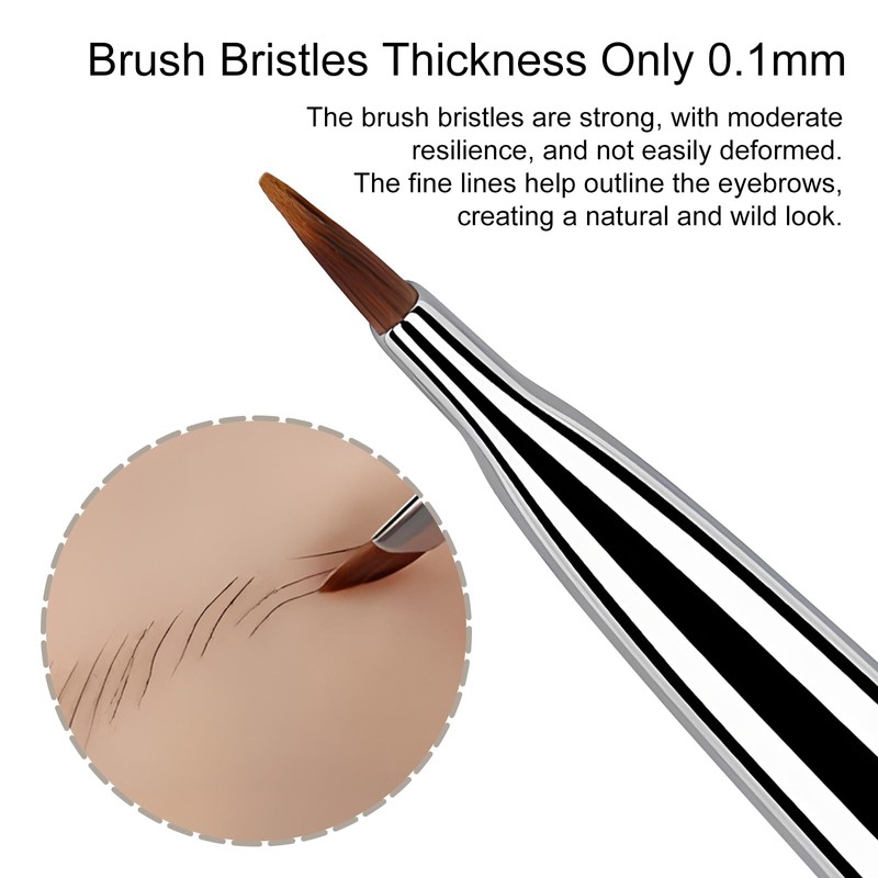 Duo Eyebrow Brush Set: Angled Eyebrow Brush & Spoolie, Eyelash
