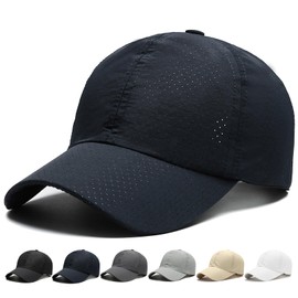 YUMISS Men's Cap, Summer 【Approx. 48g Ultra-Lightweight】 【Mesh Quick-Drying Fabric with Good Breathability for a Cool Wear】 UV Protection, Sunshade Hat, Wide Brim, Ventilated, No Stuffiness, Not Hot