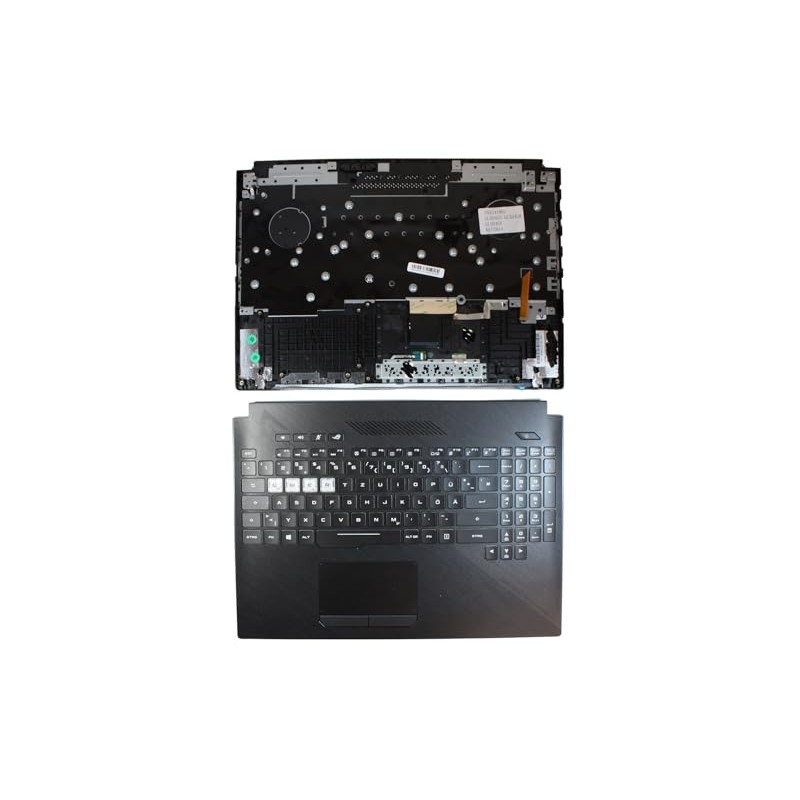 Power4Laptops Deutsch mit Topcase und Touchpad schwarz kompatible Ersatz Tastatur